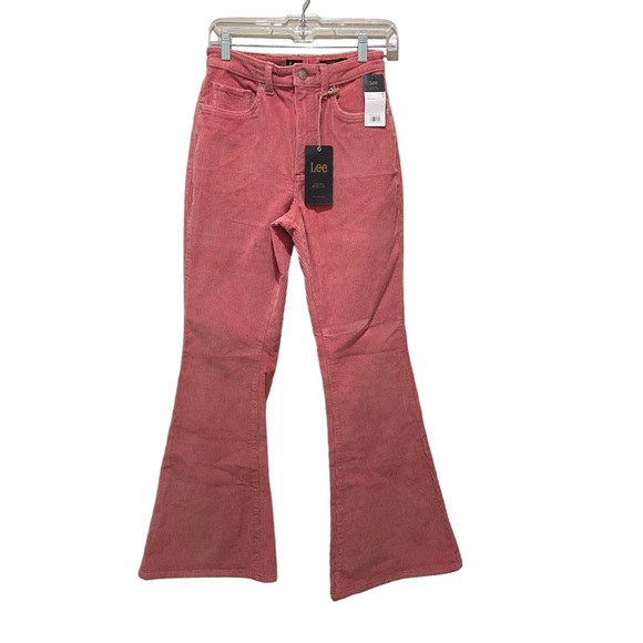 Lee High Rise Flare Corduroy Jeans Canyon Rose Size 27 New with Tags - Picture 3 of 12